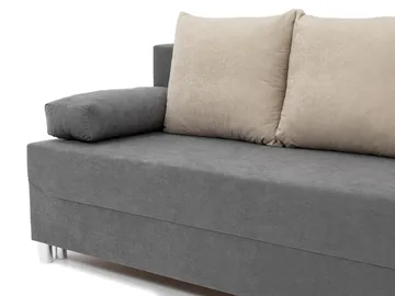 Eifion 3-sits Längsbäddad Bäddsoffa 133x192 cm med Förvaring i Tyg - Grå - Möbler - Soffa - Bäddsoffa