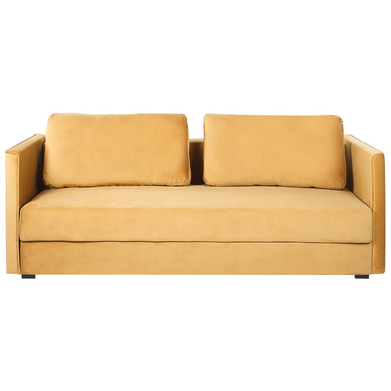 Eksjo 3-sits Utdragbar Bäddsoffa 146x203 cm med Förvaring i Sammet - Gul - Möbler - Soffa - Bäddsoffa