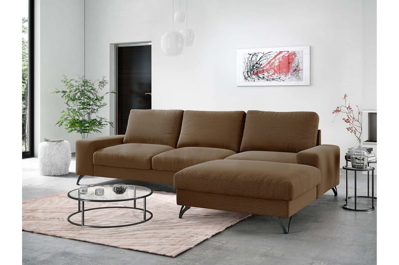 Emet Bäddsoffa med Divan 3-sits - Beige - Möbler - Soffa - Bäddsoffa