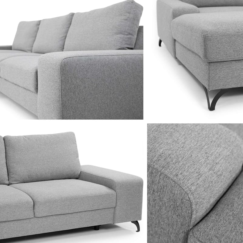 Emet Bäddsoffa med Divan 3-sits - Grå - Möbler - Soffa - Bäddsoffa