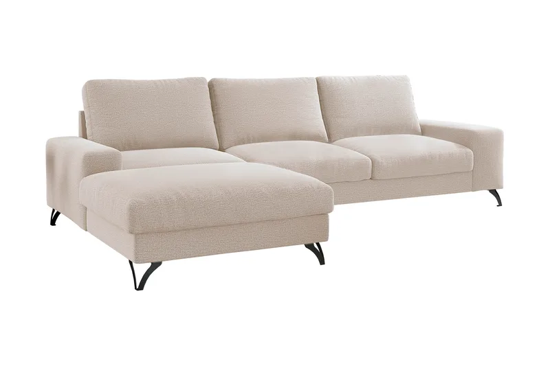 Emet Bäddsoffa med Divan 3-sits, Ljusbrun