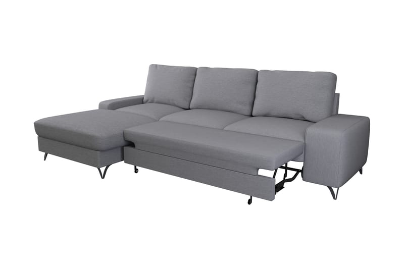 Emet Bäddsoffa med Divan 3-sits - Ljusbrun - Möbler - Soffa - Bäddsoffa