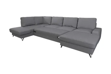Emet Bäddsoffa med Divan och Schäslong 5-sits - Grå - Möbler - Soffa - Bäddsoffa