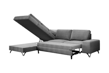 Emet Bäddsoffa med Schäslong 4-sits - Brun - Möbler - Soffa - Bäddsoffa