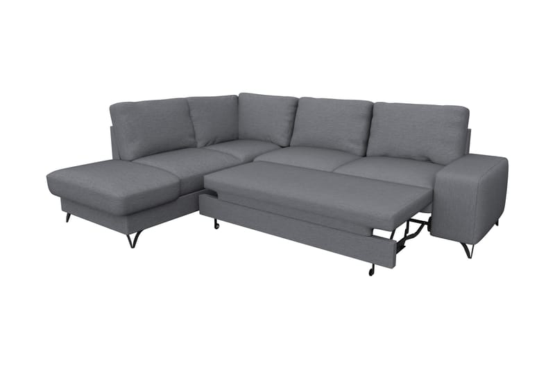 Emet Bäddsoffa med Schäslong 4-sits - Brun - Möbler - Soffa - Bäddsoffa