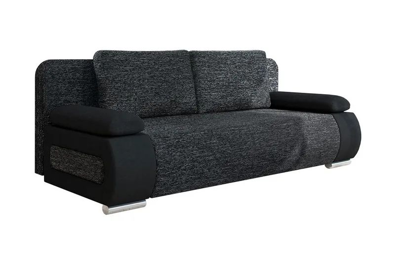 Emma Bäddsoffa 200x94x76 cm, Svart/Grå