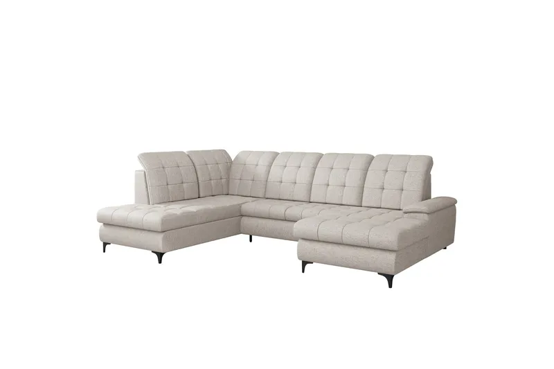 Enzo Bäddsoffa med Divan och Schäslong 4-sits - Beige - Möbler - Soffa - Bäddsoffa