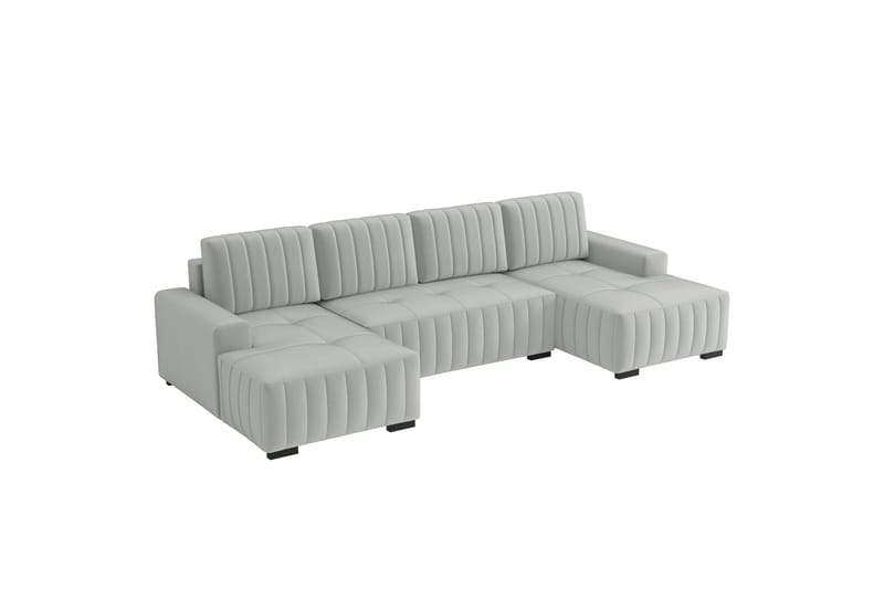Esher Bäddsoffa Dubbeldivan 4-sits i Plysch - Grå - Möbler - Soffa - Bäddsoffa