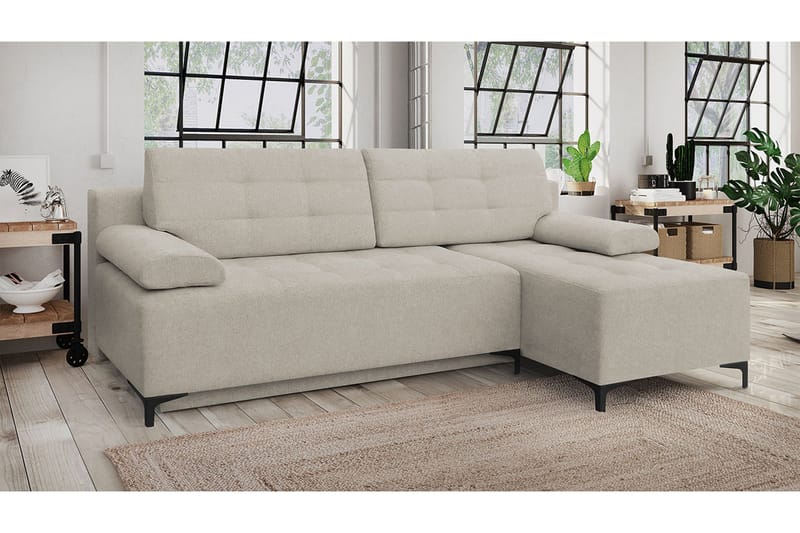 FABIO 4-sits Bäddsoffa Vänster - Beige - Möbler - Soffa - Bäddsoffa