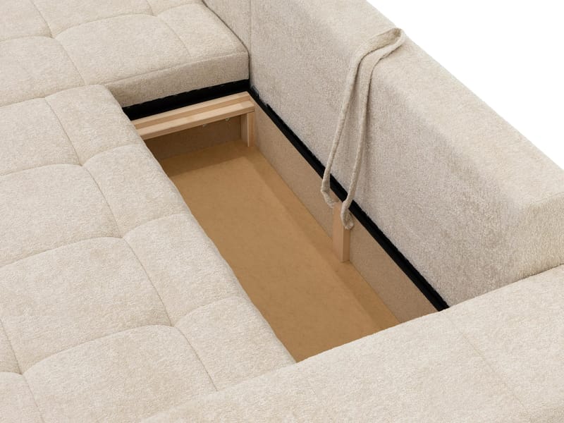 Falor 3-sits Bäddsoffa med divan Högervänd - Ljusgrå - Möbler - Soffa - Bäddsoffa