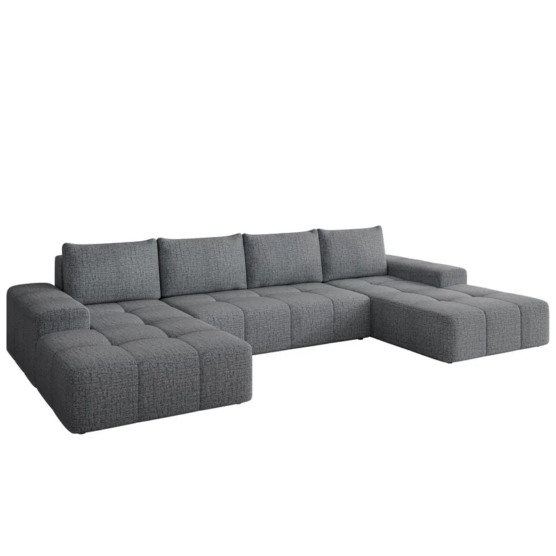 Falor 5-sits U-formad bäddsoffa, grå