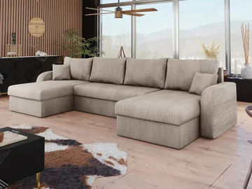 Faro 4-sits U-Bäddsoffa med förvaring - Möbler - Soffa - Bäddsoffa