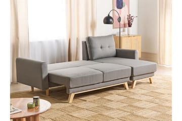 Faustin Hörnbäddsoffa 3-sits - Grå/Ljust trä - Möbler - Soffa - Bäddsoffa