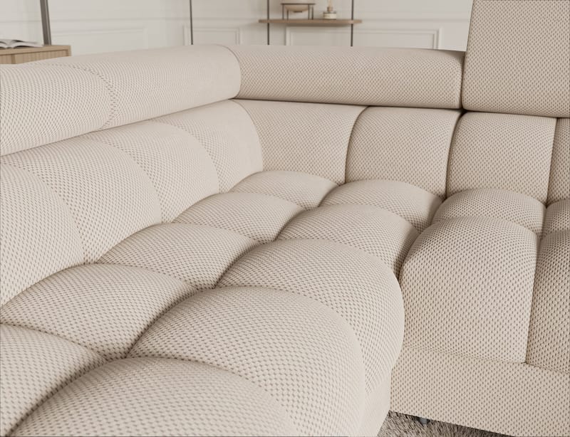 Fectory 6-sits Bubblig Hörnbäddsoffa med Schäslong och förvaring Vänster - Calmora 18 - Möbler - Soffa - Bäddsoffa
