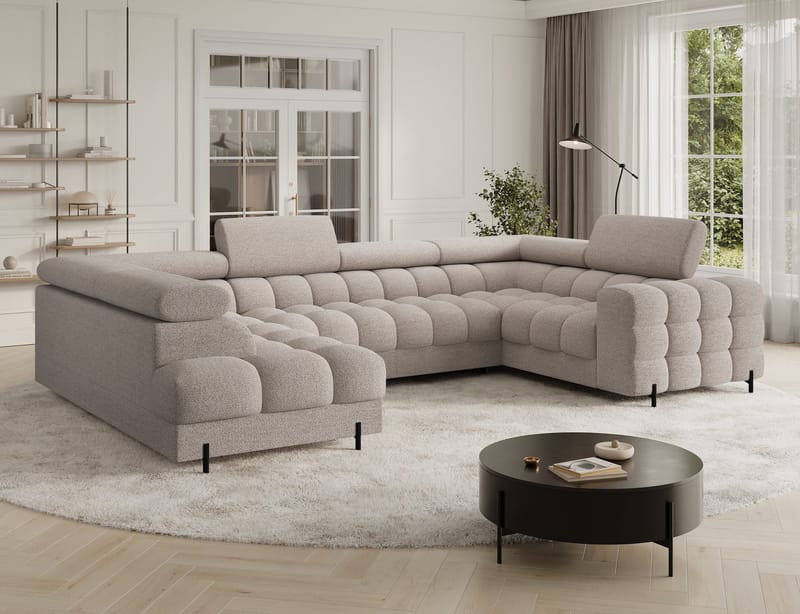 Fectory 6-sits Bubblig Hörnbäddsoffa med Schäslong och förvaring Vänster - Royal 18 - Möbler - Soffa - Bäddsoffa
