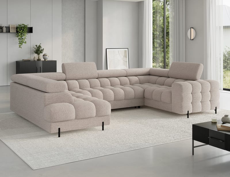 Fectory 6-sits Bubblig Hörnbäddsoffa med Schäslong och förvaring Vänster - Royal 18 - Möbler - Soffa - Bäddsoffa