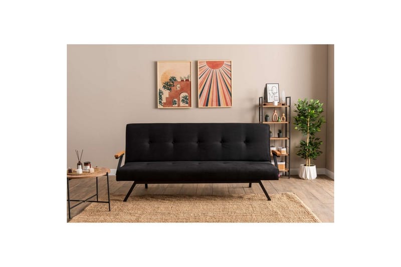 Fennor Bäddsoffa 3-sits - Svart - Möbler - Soffa - Bäddsoffa