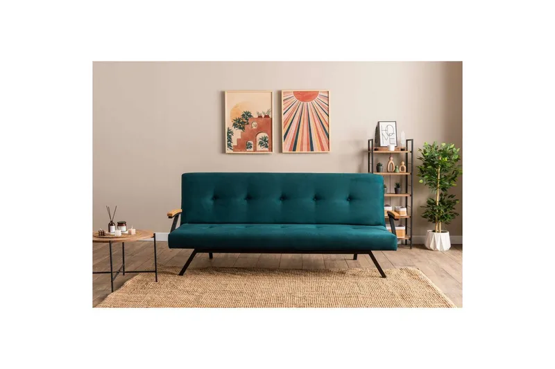 Fennor Bäddsoffa 3-sits - Petrol Grön - Möbler - Soffa - Bäddsoffa