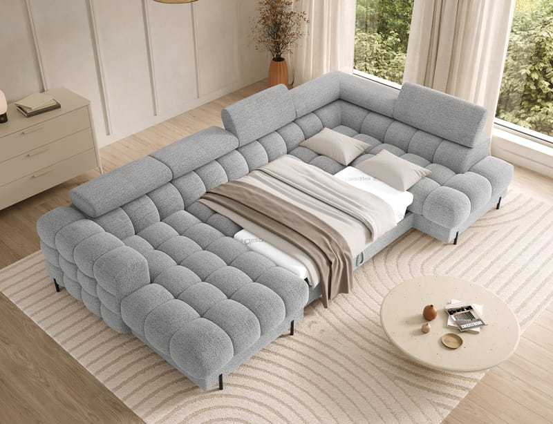Feraria 6-sits Bubblig Bäddsoffa med Divan och Schäslong förvaring Höger - Royal 03 - Möbler - Soffa - Bäddsoffa