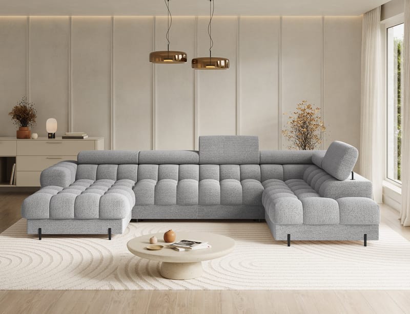 Feraria 6-sits Bubblig Bäddsoffa med Divan och Schäslong förvaring Höger - Royal 03 - Möbler - Soffa - Bäddsoffa