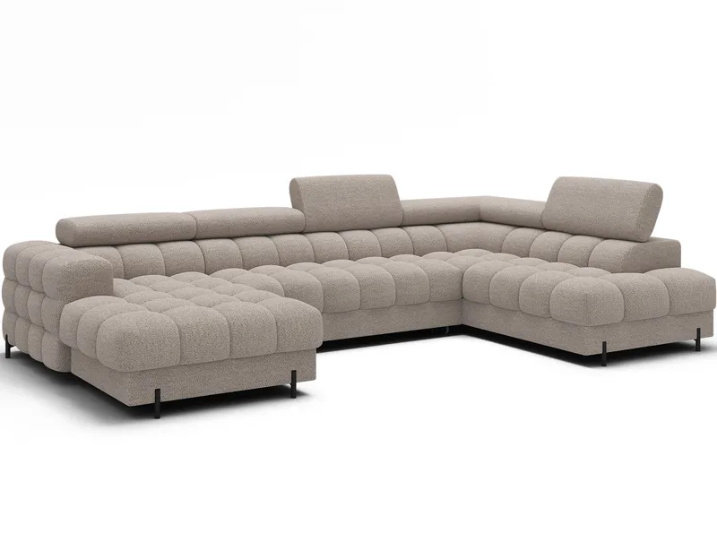 Feraria 6-sits Bubblig Bäddsoffa med Divan och Schäslong förvaring Höger, Royal 18