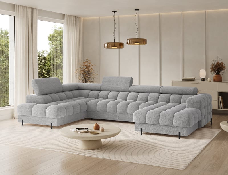 Feraria 6-sits Bubblig Bäddsoffa med Divan och Schäslong förvaring Vänster - Royal 03 - Möbler - Soffa - Bäddsoffa
