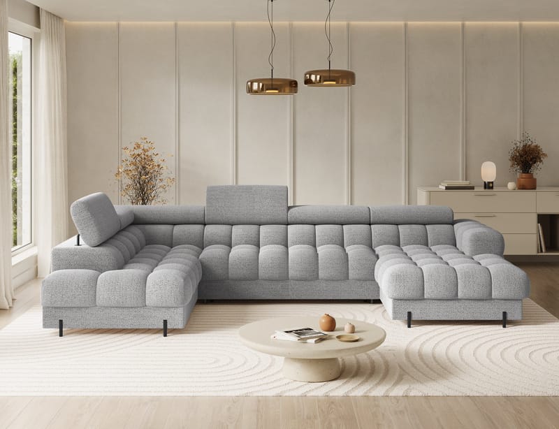 Feraria 6-sits Bubblig Bäddsoffa med Divan och Schäslong förvaring Vänster - Royal 03 - Möbler - Soffa - Bäddsoffa