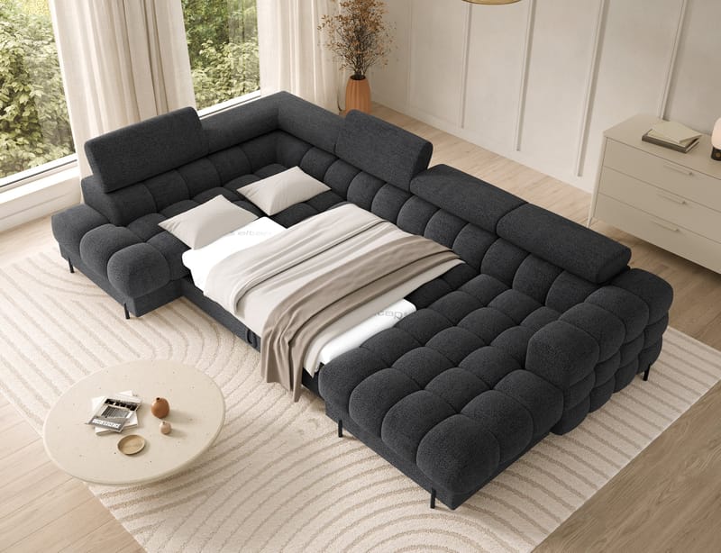 Feraria 6-sits Bubblig Bäddsoffa med Divan och Schäslong förvaring Vänster - Royal 05 - Möbler - Soffa - Bäddsoffa