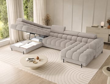 Feraria 6-sits Bubblig Bäddsoffa med Divan och Schäslong förvaring Vänster - Royal 18 - Möbler - Soffa - Bäddsoffa