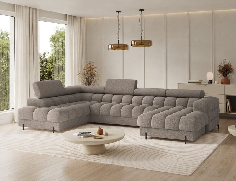 Feraria 6-sits Bubblig Bäddsoffa med Divan och Schäslong förvaring Vänster - Royal 20 - Möbler - Soffa - Bäddsoffa