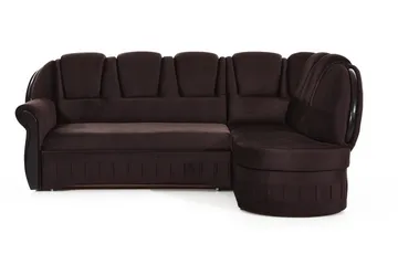 Fica Bädsoffa med Schäslong Höger - Brun - Möbler - Soffa - Bäddsoffa