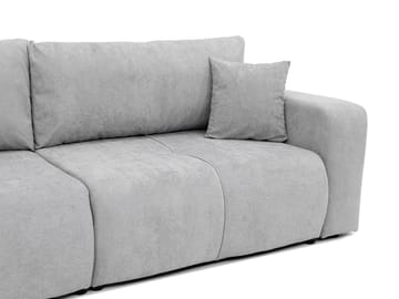 Flo 3-sits Kubisk Bäddsoffa med Förvaring i Bouclé - Beige - Möbler - Soffa - Bäddsoffa