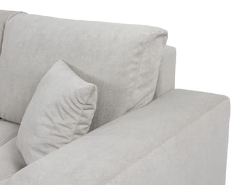 Flo 3-sits Vänster L-formad Bäddsoffa med Förvaring i Boucle - Beige - Möbler - Soffa - Bäddsoffa