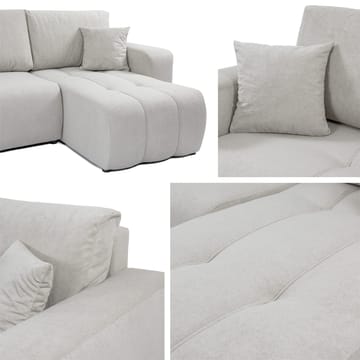 Flo 3-sits Vänster L-formad Bäddsoffa med Förvaring i Boucle - Beige - Möbler - Soffa - Bäddsoffa