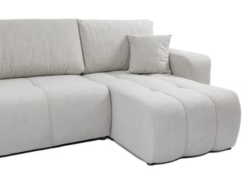 Flo 3-sits Vänster L-formad Bäddsoffa med Förvaring i Boucle - Beige - Möbler - Soffa - Bäddsoffa