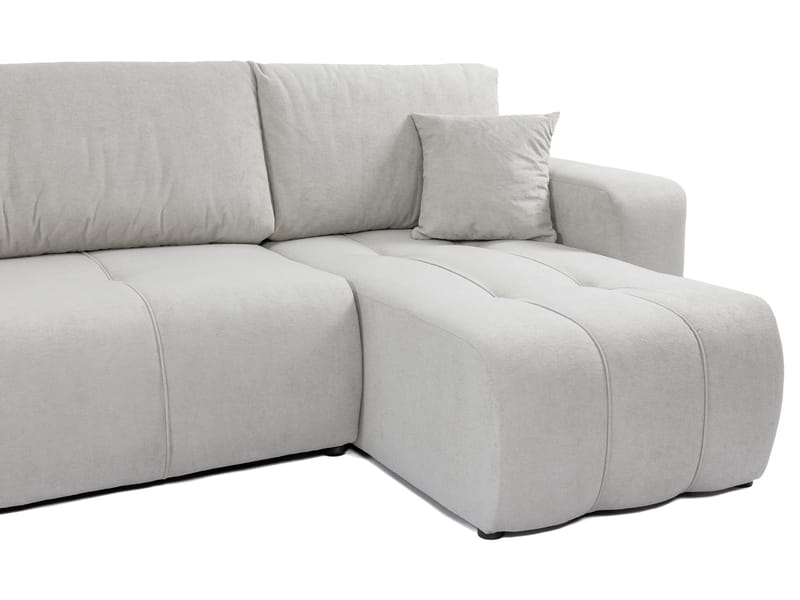 Flo 3-sits Vänster L-formad Bäddsoffa med Förvaring i Boucle - Beige - Möbler - Soffa - Bäddsoffa
