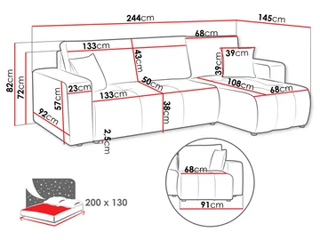 Flo Bäddsoffa med Divan 3-sits - Brun - Möbler - Soffa - Bäddsoffa