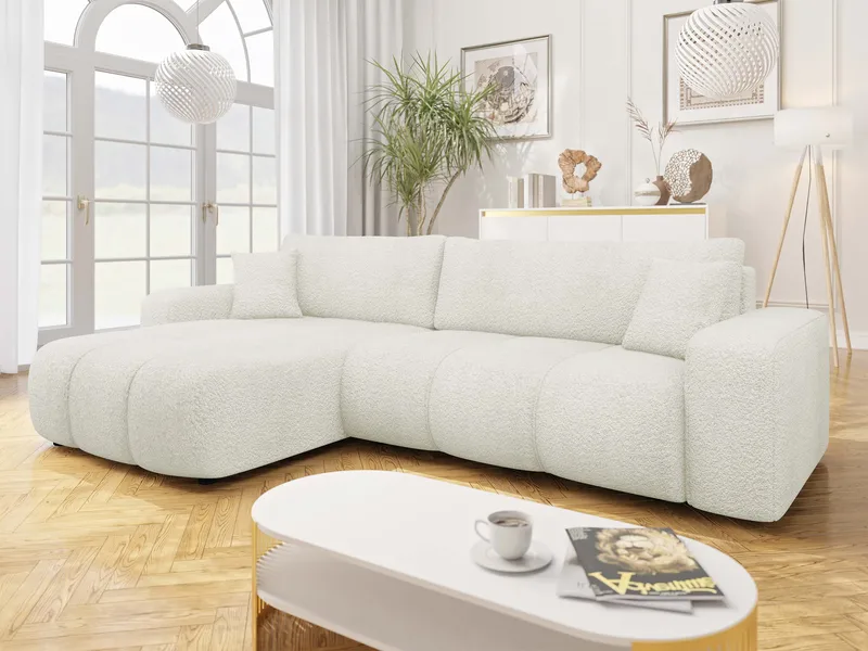 Flo Bäddsoffa med Divan 3-sits - Vit - Möbler - Soffa - Bäddsoffa
