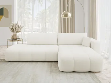 Flo Bäddsoffa med Divan 4-sits - Vit - Möbler - Soffa - Bäddsoffa