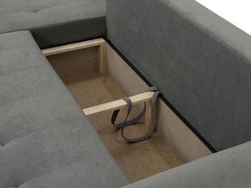 Fynrican 3-sits Bäddsoffa med divan - grå - Möbler - Soffa - Bäddsoffa