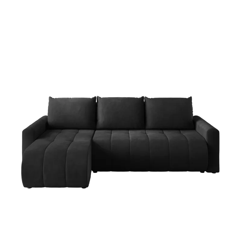 Fynrican 3-sits Bäddsoffa med divan, svart