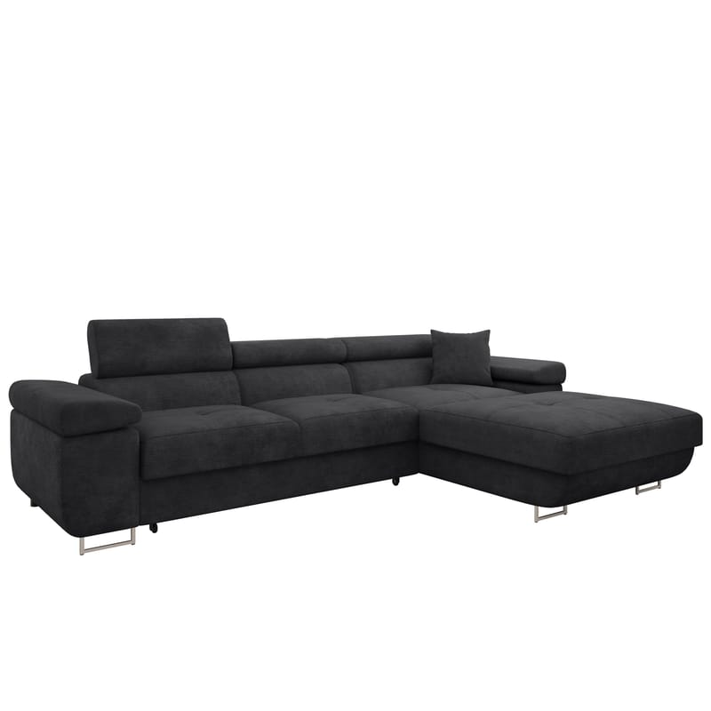 Gabina 3-sits Bäddsoffa med divan - svart - Möbler - Soffa - Bäddsoffa