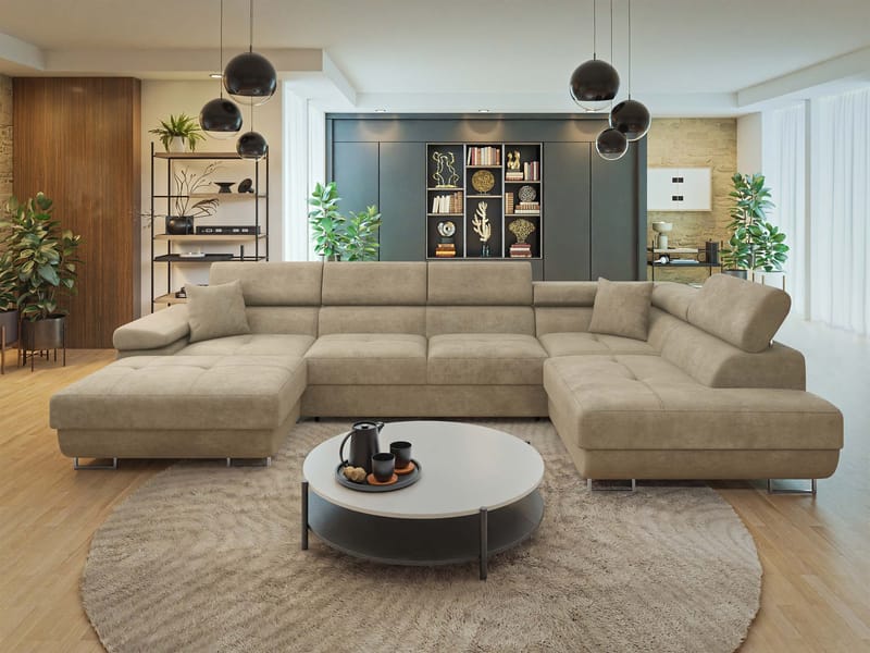Gabina 5-sits U-formad bäddsoffa med divan och schäslong - Lumo 30 - Möbler - Soffa - Bäddsoffa