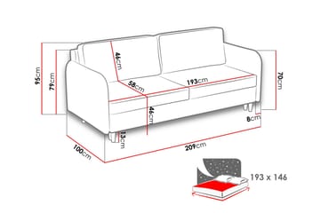 Gaja 2-sits Soffa - Beige - Möbler - Soffa - Bäddsoffa