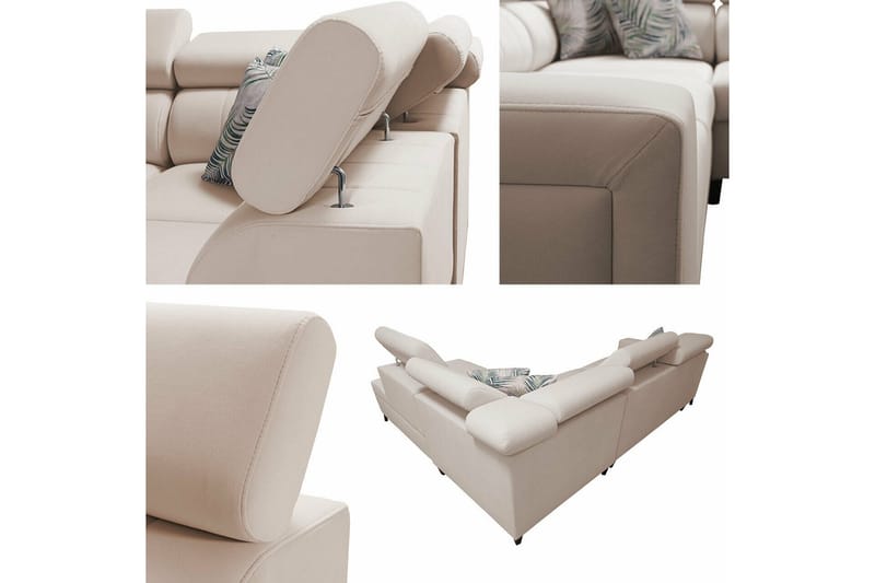 Galbally 3-sits Hörnbäddsoffa Vänster 265x224 cm med Förvaring i Sammet - Mörkblå - Möbler - Soffa - Bäddsoffa