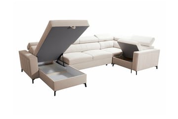 Galbally 4-sits Hörnbäddsoffa Dark grey - Möbler - Soffa - Bäddsoffa