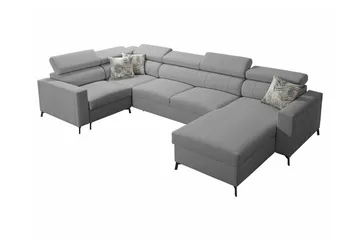 Galbally 4-sits Hörnbäddsoffa Light grey - Möbler - Soffa - Bäddsoffa