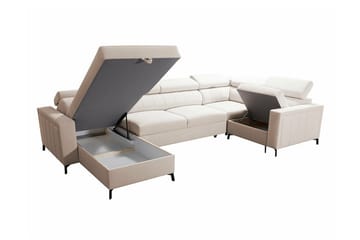 Galbally 4-sits Hörnbäddsoffa Light grey - Möbler - Soffa - Bäddsoffa