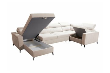 Galbally 4-sits Hörnbäddsoffa Light pink - Möbler - Soffa - Bäddsoffa