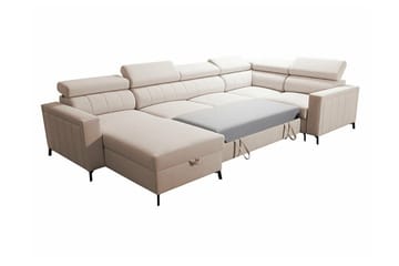 Galbally 4-sits Hörnbäddsoffa Light pink - Möbler - Soffa - Bäddsoffa